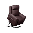 BUTACA RECLINABLE ELECTRICA ESTILO PIEL MARRON