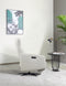 BUTACA RECLINABLE ELECTRICA CON FRENTE DE PIEL GRIS Y BASE NEGRA