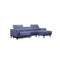 SOFA SECCIONAL RECLINABLE ELECTRICO EN TELA AZUL