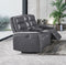 SOFA RECLINABLE DE DOS ASIENTOS ELECTRICO EN TELA NEGRA