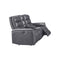 SOFA RECLINABLE DE DOS ASIENTOS ELECTRICO EN TELA NEGRA