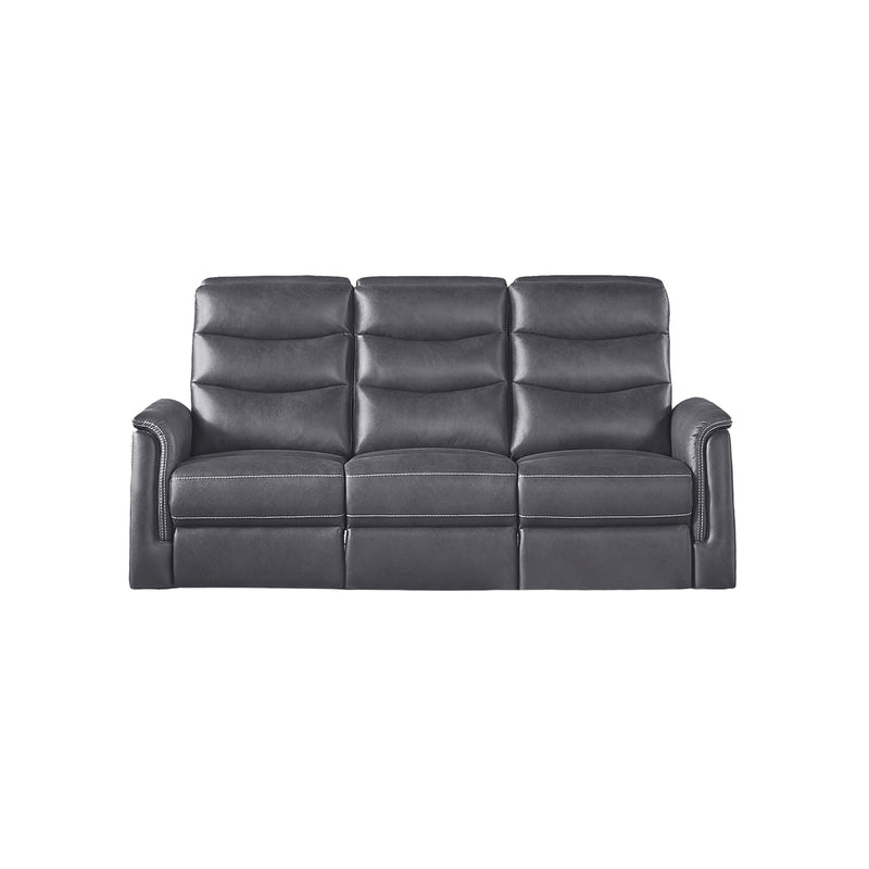 SOFA RECLINABLE DE TRES ASIENTOS ELECTRICO EN TELA NEGRA