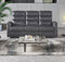 SOFA RECLINABLE DE TRES ASIENTOS ELECTRICO EN TELA NEGRA