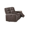 SOFA RECLINABLE DE DOS ASIENTOS  ELECTRICO EN TELA MARRON