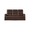 SOFA RECLINABLE DE TRES ASIENTOS ELECTRICO EN TELA MARRON