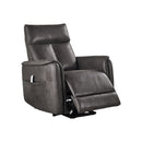 BUTACA RECLINABLE ELECTRICA EN PIEL SINTETICA GRIS