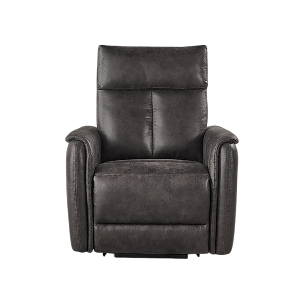 BUTACA RECLINABLE ELECTRICA EN PIEL SINTETICA GRIS