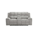 SOFA RECLINABLE ELECTRICO DE DOS ASIENTOS EN TELA GRIS