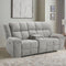 SOFA RECLINABLE ELECTRICO DE DOS ASIENTOS EN TELA GRIS