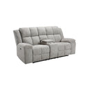 SOFA RECLINABLE ELECTRICO DE DOS ASIENTOS EN TELA GRIS