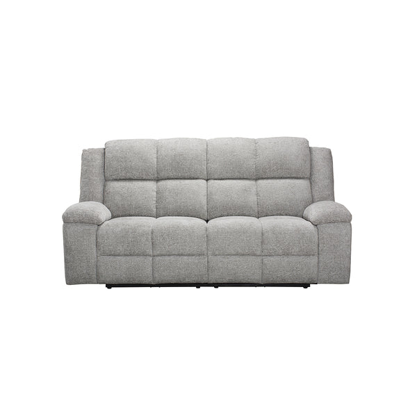 SOFA RECLINABLE ELECTRICO DE TRES ASIENTOS EN TELA GRIS