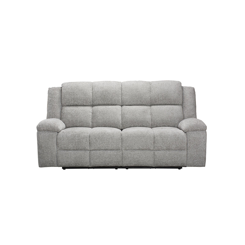 SOFA RECLINABLE ELECTRICO DE TRES ASIENTOS EN TELA GRIS