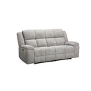 SOFA RECLINABLE ELECTRICO DE TRES ASIENTOS EN TELA GRIS