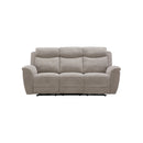 SOFA RECLINABLE ELECTRICO DE TRES ASIENTOS EN TELA MARRON