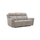 SOFA RECLINABLE ELECTRICO DE TRES ASIENTOS EN TELA MARRON