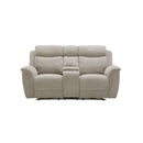 SOFA RECLINABLE ELECTRICO DE DOS ASIENTOS EN TELA BEIGE