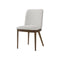 SILLA DE COMEDOR EN TELA OFF WHITE ACABADO DE MADERA