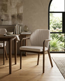 SILLA DE COMEDOR EN TELA BEIGE
