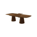 MESA DE COMEDOR EXPANDIBLE EN ACABADO DE MADERA CON CAPACIDAD 8/10 SILLAS