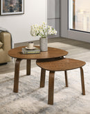 MESA DE CENTRO EN ACABADO DE MADERA