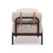 DAYBED EN TELA MARRON CLARO Y PATAS MARRONES
