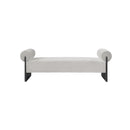 DAYBED EN TELA GRIS Y BASE NEGRA