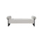 DAYBED EN TELA GRIS Y BASE NEGRA