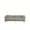SOFA ESTACIONARIO DE TRES ASIENTOS EN TELA BEIGE