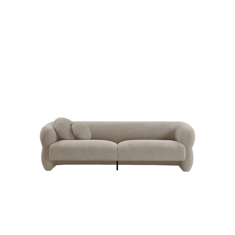 SOFA ESTACIONARIO DE CUATRO ASIENTOS EN TELA BEIGE