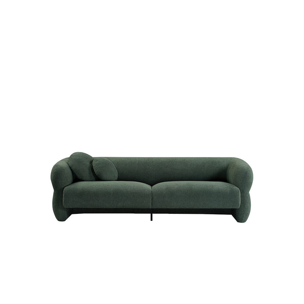 SOFA ESTACIONARIO DE CUATRO ASIENTOS EN TELA VERDE