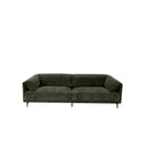 SOFA ESTACIONARIO DE CUATRO ASIENTOS EN TELA VERDE
