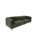 SOFA ESTACIONARIO DE CUATRO ASIENTOS EN TELA VERDE