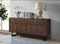 CREDENZA EN ACABADO MADERA Y PATAS NEGRAS