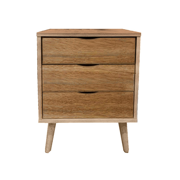 MESA DE NOCHE ACABADO MADERA MARRON CLARO