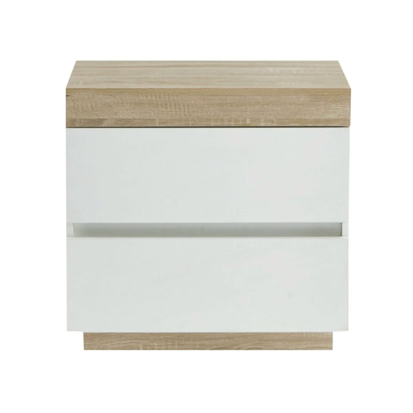 MESA DE NOCHE ACABADO DE MADERA BLANCA