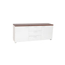 BUFETERA BLANCA CON TOPE ACABADO DE MADERA