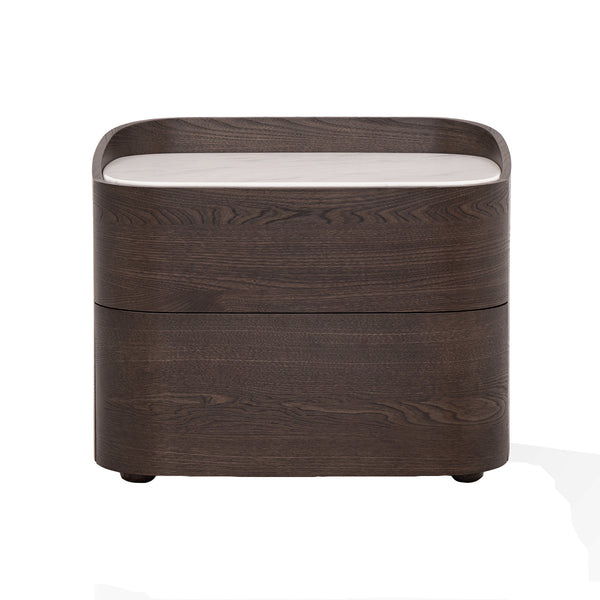 MESA DE NOCHE EN ACABADO DE MADERA