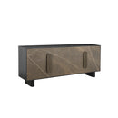 CREDENZA ACABADO DE MADERA NEGRA Y CERAMICA