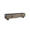 MESA DE TV ACABADO DE MADERA NEGRA Y CERAMICA