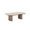 MESA DE CENTRO TOPE ESTILO MARMOL Y BASE MDF