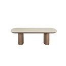 MESA DE CENTRO TOPE ESTILO MARMOL Y BASE MDF