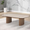 MESA DE CENTRO TOPE ESTILO MARMOL Y BASE MDF