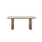 MESA DE COMEDOR CON TOPE ESTILO MARMOL Y BASE MDF