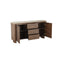 CREDENZA TOPE MARMOL Y BASE ACABADO DE MADERA