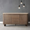 CREDENZA TOPE MARMOL Y BASE ACABADO DE MADERA