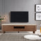 MESA DE TV TOPE MARMOL Y BASE ACABADO DE MADERA