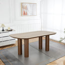 MESA DE COMEDOR  TOPE ESTILO MARMOL Y BASE MDF