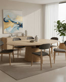 MESA DE COMEDOR EXTENDIBLE ACABADO MADERA NATURAL