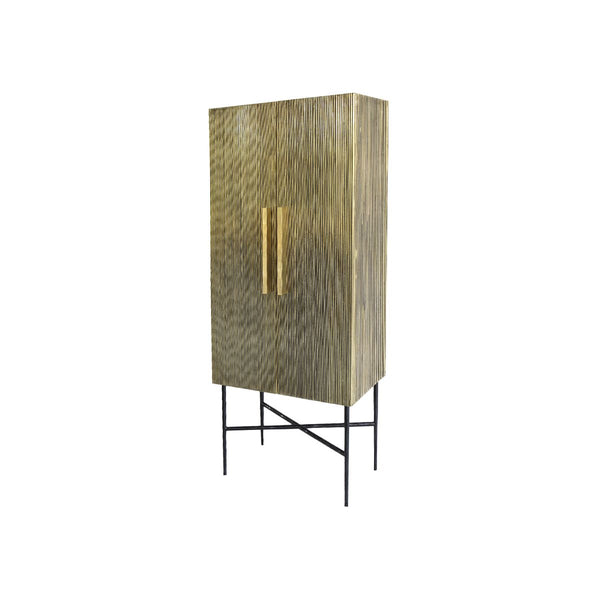 GABINETE LARGO DE LATON EN DORADO Y NEGRO
