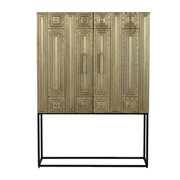 GABINETE DE BAR STEP EN LATON Y NEGRO